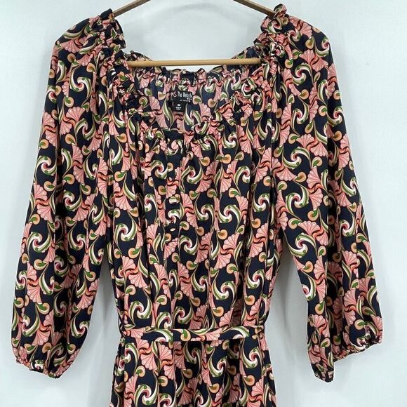 The Webster Miami at Target Multicolor Art Deco Print Flowy Mini Dress Medium - Picture 2 of 6